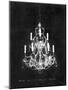 Paris Chandelier on Black 4-Morgan Yamada-Mounted Art Print