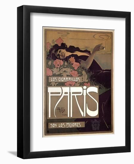 Paris Cigarettes 1901-null-Framed Premium Giclee Print