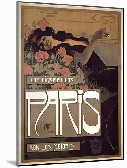 Paris Cigarettes 1901-null-Mounted Giclee Print