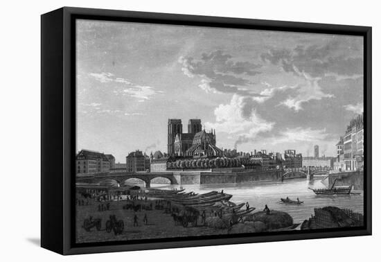 Paris, Cite, Notre Dame-null-Framed Stretched Canvas