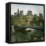 Paris City Hall and the River Seine, Paris (IVth Arrondissement), Circa 1895-Leon, Levy et Fils-Framed Stretched Canvas