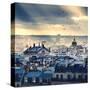 Paris Cityscape Taken from Montmartre-dellm60-Stretched Canvas