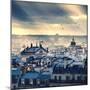 Paris Cityscape Taken from Montmartre-dellm60-Mounted Art Print