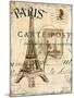 Paris Collage I - Eiffel Tower-Gregory Gorham-Mounted Art Print