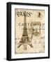 Paris Collage I - Eiffel Tower-Gregory Gorham-Framed Art Print