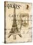 Paris Collage I - Eiffel Tower-Gregory Gorham-Stretched Canvas