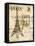 Paris Collage I - Eiffel Tower-Gregory Gorham-Framed Stretched Canvas