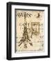 Paris Collage I - Eiffel Tower-Gregory Gorham-Framed Art Print