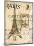 Paris Collage I - Eiffel Tower-Gregory Gorham-Mounted Art Print