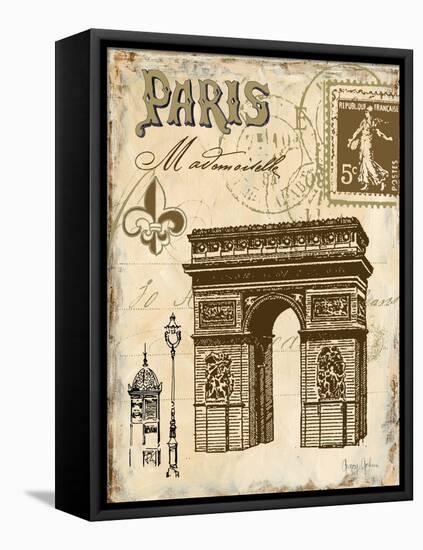 Paris Collage II  - Arc de Triomphe-Gregory Gorham-Framed Stretched Canvas