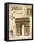 Paris Collage II  - Arc de Triomphe-Gregory Gorham-Framed Stretched Canvas