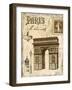 Paris Collage II  - Arc de Triomphe-Gregory Gorham-Framed Premium Giclee Print