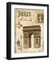 Paris Collage II  - Arc de Triomphe-Gregory Gorham-Framed Art Print