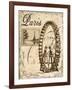 Paris Collage III - Ferris Wheel-Gregory Gorham-Framed Art Print