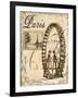 Paris Collage III - Ferris Wheel-Gregory Gorham-Framed Art Print