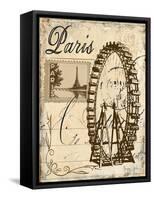 Paris Collage III - Ferris Wheel-Gregory Gorham-Framed Stretched Canvas