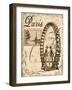 Paris Collage III - Ferris Wheel-Gregory Gorham-Framed Art Print