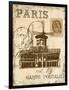 Paris Collage IV - Moulin Rouge-Gregory Gorham-Framed Art Print