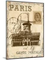 Paris Collage IV - Moulin Rouge-Gregory Gorham-Mounted Art Print