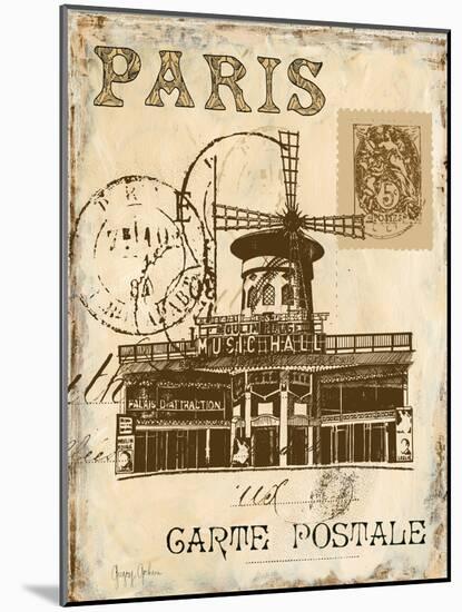 Paris Collage IV - Moulin Rouge-Gregory Gorham-Mounted Art Print