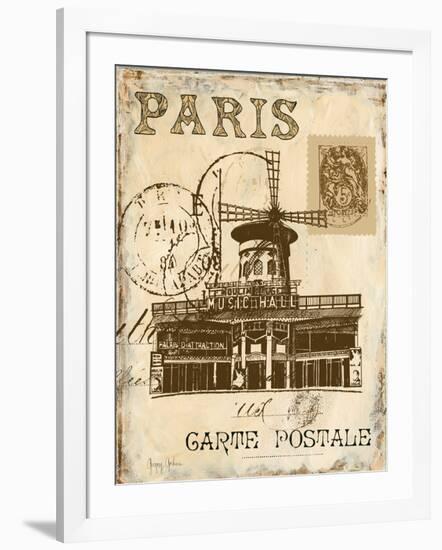 Paris Collage IV - Moulin Rouge-Gregory Gorham-Framed Art Print