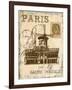 Paris Collage IV - Moulin Rouge-Gregory Gorham-Framed Art Print