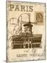 Paris Collage IV - Moulin Rouge-Gregory Gorham-Mounted Art Print