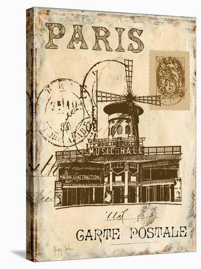 Paris Collage IV - Moulin Rouge-Gregory Gorham-Stretched Canvas