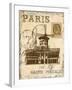 Paris Collage IV - Moulin Rouge-Gregory Gorham-Framed Art Print