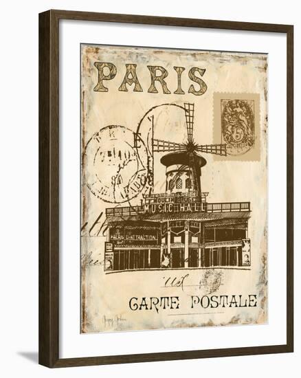 Paris Collage IV - Moulin Rouge-Gregory Gorham-Framed Art Print
