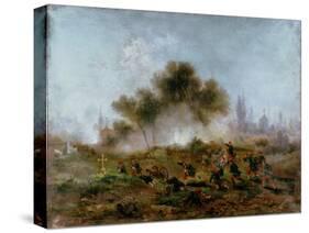 Paris Commune: Assault on a Cemetery by Regular Troops and Capture of the Barricades in May 1871, 1-Gustave Clarence Rodolphe Boulanger-Stretched Canvas