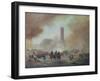 Paris Commune: Fighting in Front of the Tour Saint-Jacques, 1871 (Oil on Canvas)-Gustave Clarence Rodolphe Boulanger-Framed Giclee Print