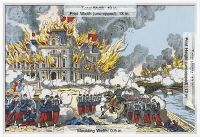 Paris Commune or Fourth French Revolution, Fire in Tuilleries, May 23,  1871, France' Giclee Print | AllPosters.com