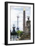 Paris Concorde II - In the Style of Oil Painting-Philippe Hugonnard-Framed Giclee Print