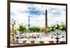 Paris Concorde - In the Style of Oil Painting-Philippe Hugonnard-Framed Giclee Print