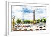 Paris Concorde - In the Style of Oil Painting-Philippe Hugonnard-Framed Giclee Print