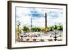 Paris Concorde - In the Style of Oil Painting-Philippe Hugonnard-Framed Giclee Print