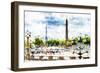 Paris Concorde - In the Style of Oil Painting-Philippe Hugonnard-Framed Giclee Print