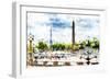 Paris Concorde - In the Style of Oil Painting-Philippe Hugonnard-Framed Giclee Print