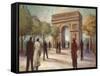 Paris Crowds-Marc Taylor-Framed Stretched Canvas