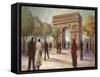 Paris Crowds-Marc Taylor-Framed Stretched Canvas