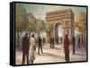 Paris Crowds-Marc Taylor-Framed Stretched Canvas