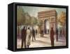 Paris Crowds-Marc Taylor-Framed Stretched Canvas