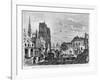 Paris, Demolition of a Part of Cite to Extend the Buildings of New Hotel-Dieu, Engraved Barbant-Felix Thorigny-Framed Giclee Print