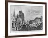 Paris, Demolition of a Part of Cite to Extend the Buildings of New Hotel-Dieu, Engraved Barbant-Felix Thorigny-Framed Giclee Print