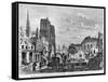 Paris, Demolition of a Part of Cite to Extend the Buildings of New Hotel-Dieu, Engraved Barbant-Felix Thorigny-Framed Stretched Canvas