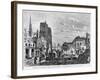 Paris, Demolition of a Part of Cite to Extend the Buildings of New Hotel-Dieu, Engraved Barbant-Felix Thorigny-Framed Giclee Print