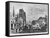 Paris, Demolition of a Part of Cite to Extend the Buildings of New Hotel-Dieu, Engraved Barbant-Felix Thorigny-Framed Stretched Canvas
