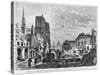 Paris, Demolition of a Part of Cite to Extend the Buildings of New Hotel-Dieu, Engraved Barbant-Felix Thorigny-Stretched Canvas