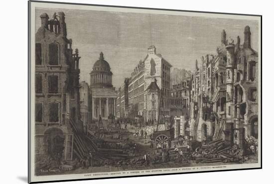 Paris Demolitions, Removal of a Portion of the Quartier Latin-Felix Thorigny-Mounted Giclee Print